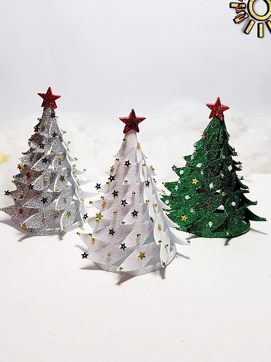 935K views · 10K reactions | Hermosos arbolitos navideños para realizar en casa con foami o goma Eva | Un millón de ideas fáciles | Facebook