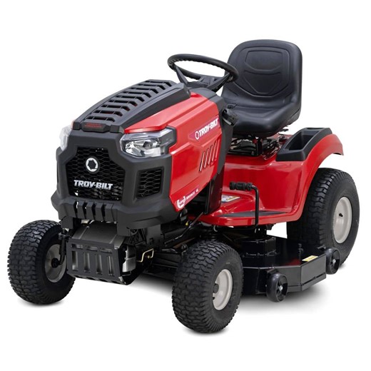 Check The Home Depot's Q&A Before Buying: Troy-Bilt Super Bronco 46 in. Fabricated Deck 22 HP V-Twin Kohler 7000 Series Engine Hydrostatic Drive Gas Riding Lawn Tractor