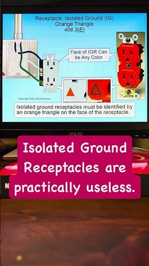 The grounding terminal of an isolated ground receptacle must be connected to an insulated EGC.