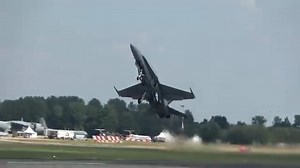 Impressive Vertical Pull-Up Takeoff - Canadian F-18 Hornet #f18hornet #f18 #RIAT #avgeek | RVA Aviation