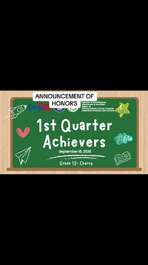 ANNOUNCEMENT OF HONORS: Presentation Now Available