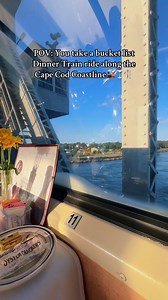Visiting Cape Cod? This is an absolute MUST DO! Enjoy a scenic dinner train aboard the Cape Cod Central Railroad!🚂 It is a beautiful five course meal with gorgeous views alongside the coastline throughout…🤩🛤️ Visit Capetrain.com to book tickets today!🤩🚂✨ #capecod #capecodmassachusetts #capecodtrain #dinnertrain #capecoddinnertrain #thingstodooncapecod #capecodsummer #thingstodoinmassachusetts | Cape Cod Central Railroad