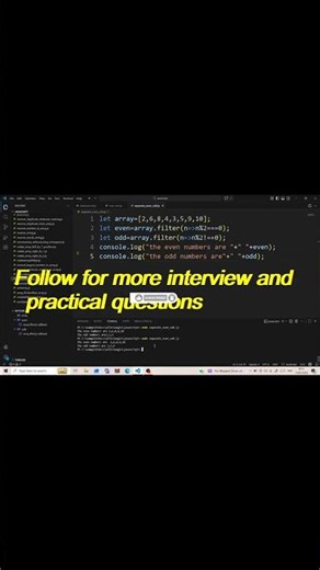 Separate Even & Odd WITHOUT Loop 😱 | JavaScript filter() Trick #shorts