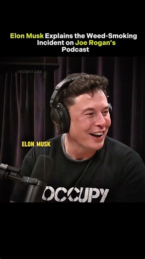Elon Musk Finally Explains the Joe Rogan Smoking Incident ⁨@VisionX_Lab⁩ #elonmusk #joerogan #shorts