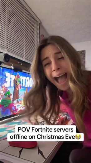 adriana on Instagram: "Fortnite is DOWN on Christmas Eve!!!😭🤣 #fortnite #fortnitegirl #gaming #gamergirl"