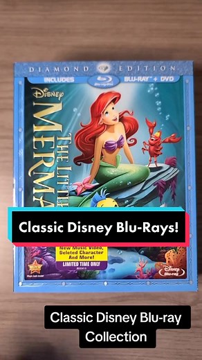 Classic Disney Blu-Ray Collection! #disney #thelittlemermaid #physicalmedia #bluray #movies #classicdisney