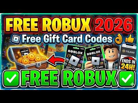 🔥HOW TO GET FREE ROBUX 2026 ⏣ Free Roblox Gift Cards Codes👌FREE ROBUX ✅
