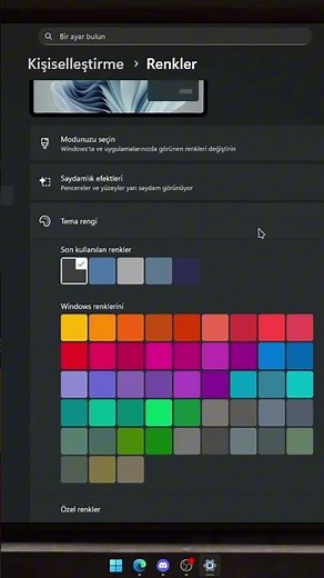 Windows tema rengi nasıl değiştirilir?