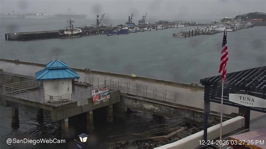 Storm Watch: Bomb Cyclone Assault on San Diego ShoresA powerful bomb cyclone is unleashing heavy rains, gusty winds, and massive waves along San Diego's coastline, with up to 4 inches of rain expected through the holiday weekend. Tune in to our live stream for real-time views of the storm's fury—watch the swells crash, the skies darken, and nature's drama unfold from the safety of your screen. Don't miss this rare weather spectacle! Due to Facebook limitations, this feed will restart every 7-8 h
