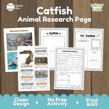 Catfish Animal Research Page | Fish Life Cycle & Habitat | Print & Go