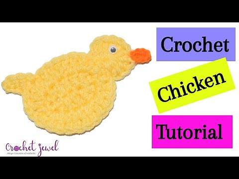 Easy Crochet Chicken Applique Tutorial for Beginners