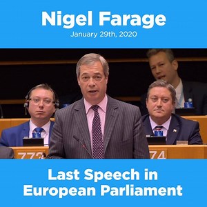 WATCH 👇 Nigel's Last Speech in the European Parliament | Reform UK