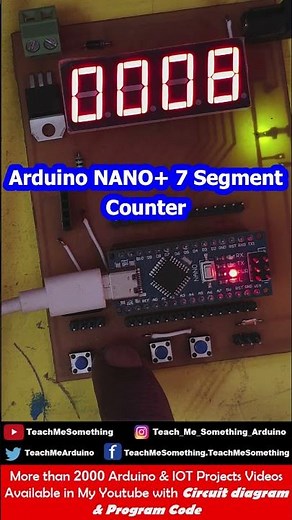 Arduino NANO 4 digit 7 Segment Display | Up and Down Counter with Arduino Nano and 7-Segment Display