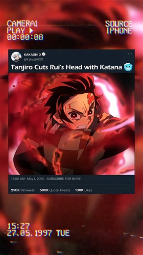 Tanjiro Cuts Rui's Head 🥶 #demonslayer #tanjiro