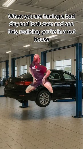 In a nut house #mechaniclife #dealership #workshop #parts #motortrade #mechanic #sales #customer #capcut #autorepair #crazy #carrepairs | Garage Gags