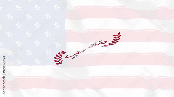 Luxury Happy Labor Day Greeting Animation Videos 2024, Happy Labor Day Text Animation, Rotation Happy Labor Day Logo Animation, American Flag Background For Celebrate