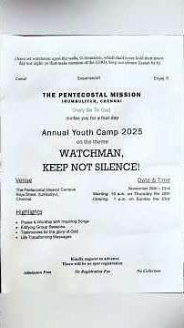 TPM Annual Youth Camp 2025