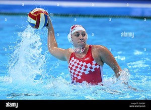 Split, Croatia. 05th Sep, 2022. SPLIT, CROATIA - SEPTEMBER 05: Domina Butic of Croatia in action during the LEN European Water Polo Championships Quarter-finals match between Croatia and Italy at the Spaladium Arena on September 5, 2022 in Split, Croatia Photo: Marko Lukunic/PIXSELL Credit: Pixsell photo & video agency/Alamy Live News Stock Photo - Alamy