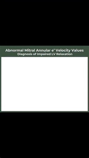 The Echo Journal on Instagram: "What is e′ velocity on TTE—and why does it matter in diastology? 🤔 Tissue Doppler Imaging (TDI) of the mitral annulus measures the velocity of longitudinal myocardial motion during diastole, giving us a direct window into left ventricular relaxation 🧘🏽‍♀️ The e′ velocity, obtained at the septal and lateral mitral annulus, reflects early diastolic myocardial lengthening and the heart’s restoring forces. Reduced e′ velocities indicate impaired relaxation and are 