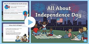 All About Independence Day PowerPoint & Google Slides for 1st-2nd Grade