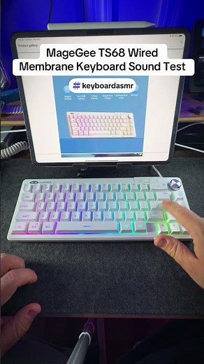 MageGee TS68 Wired Membrane Keyboard Sound Test #tinoreviews #magegee #keyboardasmr