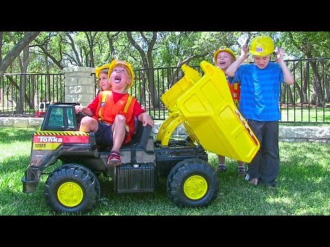 Tonka Ride On Mighty Dump Truck for Kids - Unboxing, Review and Riding