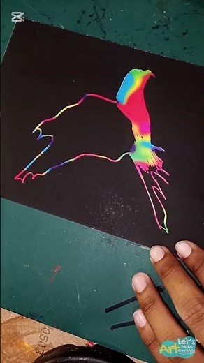 Parrot Scratch Art | Stencil Art |EasyArt (#shorts) #art #easyart #easydrawing