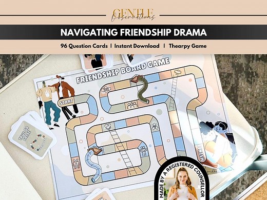 Social Skills Friendship Board Game for Kids, SEL, Assertive Communication, Conflict Resolution, Group Therapy Game, Healthy Relationships - Etsy