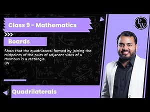 Show that the quadrilateral formed by joining the midpoints of the pairs of adjacent sides of a r...