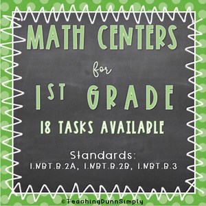 1st Grade Math Centers - NO PREP!