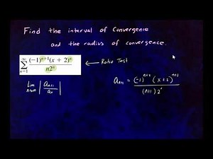 Finding the Interval of Convergence & Radius of Convergence of a Power Series | Using Ratio Test
