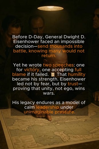 ⚔️ Eisenhower planned D-Day with humility and courage. True leaders own outcomes, not glory. #Eisenhower #Leadership #FDR #AmericanHistory #ushistory #ww2history #ww2 #inspiration #motivation #Leadership #historylovers #historyfacts #historynerd #history | Vault 0f Wisdom