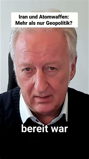 Iran's nuclear weapons? Folker Hellmeyer on geopolitics or Western values
