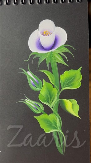 💜💚PURPLE ROSE🌹acrylic 🖌️🎨for beginners 💯#shorts #art #purple #viral #rose #beginners #acrylic