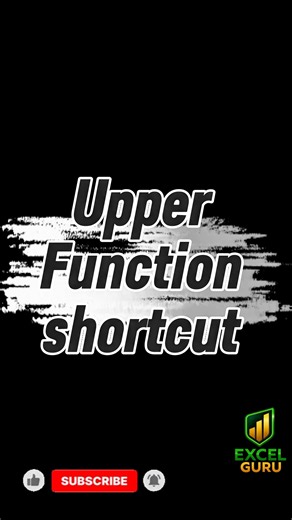 How to use upper function in excel.