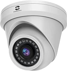 GWSECU 3MP PoE Turret Security Camera w/Audio Outdoor Indoor, Video Surveillance IP Dome Camera with Human/Motion Detection, 110° Wide Angle 2.8mm Lens, IP67 100ft IR Night Vision, GW-D3U97M2
