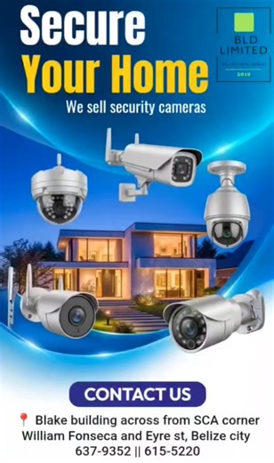2.3K views | Keep an eye on what matters most!  Indoor and outdoor security cameras now available — perfect for your home or business! ✅ HD quality ✅ Night vision ✅ Motion detection ✅ Easy setup Protect your peace of mind today!  Visit us at the Blake building across from SCA corner William Fonseca and Eyre st  Call us at 637-9352 || 615-5220 | Hot Off The Press - Belize | Facebook