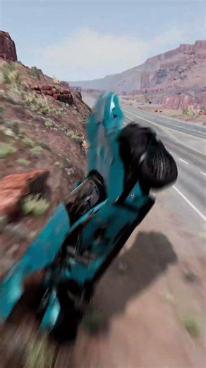 Aston Martin Spike Strip Crash 😱 | BeamNG Drive Chaos #shorts #beamngdrive #beamng #crashtest