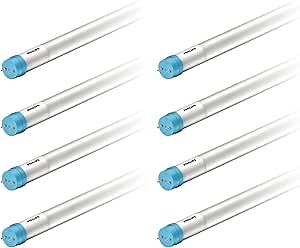 Amazon.com: Philips LED T8 InstantFit Tube Light, Non-Dimmable, 1800 Lumen, Daylight (5000K), 16W=32W, EyeComfort Technology, Medium Bi-Pin, 8-Pack : Everything Else