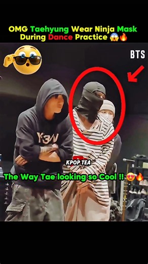 😱Taehyung Wear Ninja Mask Full Face New Look #bts#btsshorts#taehyung#jungkook#btsv#taekook#vkook#rm