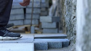 Worker, Car, Building, Shovel
