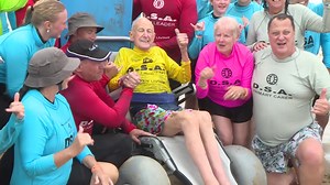93 year old takes to the waves as disabled surf season kicks off - NBN News