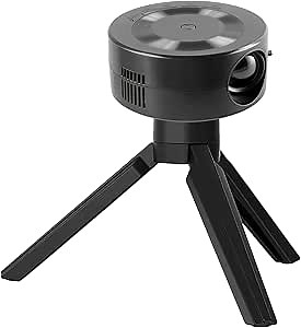 Mini Video Projector, 1080P Portable Projector with Tripod, Remote Control, Compatible with USB|Android Phone, Tech Gadgets, Outdoor Projector, Movie Smart Projector, Mini TV for Home /Camping