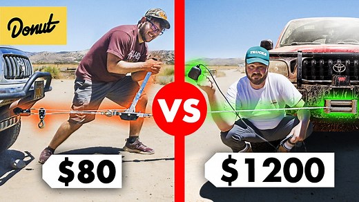$1200 Electric Winch vs. $80 Manual Come-Along | Donut Media
