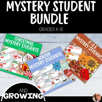 Mystery Student Bundle | Seasonal Classroom Management | Fall, Winter, Christmas