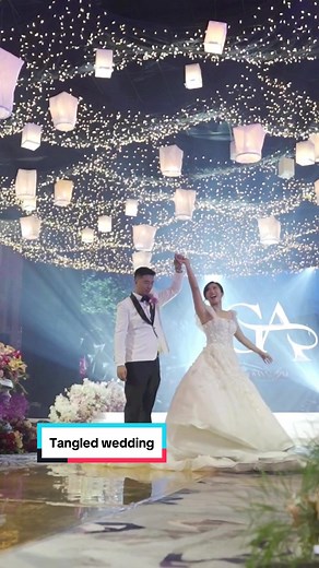 Magical Tangled-themed Disney Wedding with Floating Lanterns