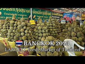 [🇹🇭 4K] 🍈 The LARGEST Fruit Market in Thailand 🍍- Bangkok 2023