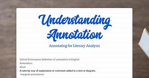Understanding Annotation