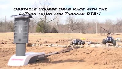 Obstacle Course Drag Race with LaTrax Teton and the DTS-1 The Traxxas DTS-1 drag timing system isn't just for racing on pavement. Get creative with the course and use any two vehicles for some drag racing fun! We took out two LaTrax Tetons and the DTS-1 for an obstacle course showdown. Watch these two 1/18 scale monster trucks hurdle over the obstacles in a race to the finish line! | Traxxas