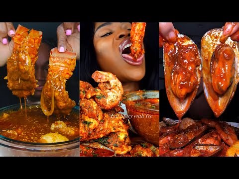 Tiktok Mukbang Compilation | Seafood Boil Mukbang Compilation | Crab,Shrimp, Lobster &More! #seafood